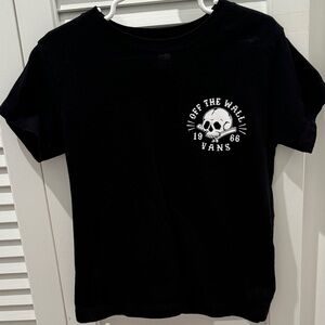 Small shop Vans Kids Black Tee with Skull Graphic